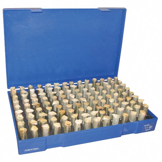 WESTWARD Pin Gage Set, Minus, 125 Pc, Shape Cylindrical, Nominal Size 0.501 to 0.625 in, Grade