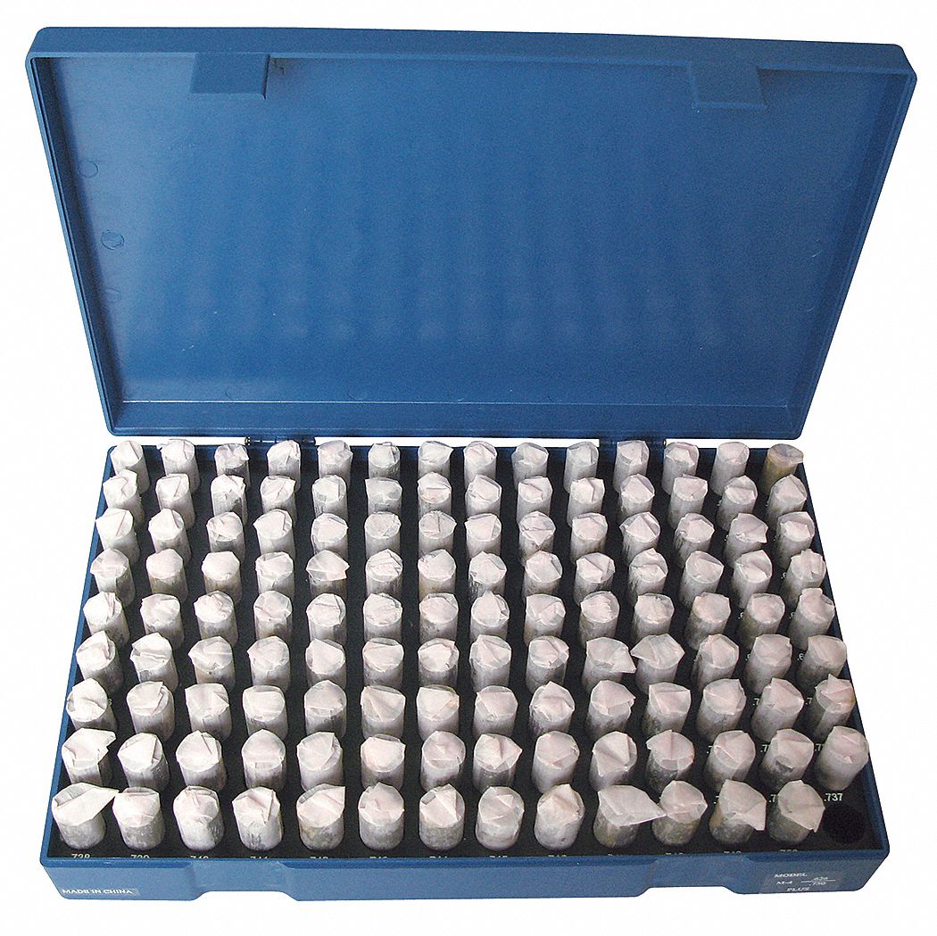 Pin Gage Set, Plus, 125 Pc, Shape Cylindrical, Nominal Size 0.626 to 0.