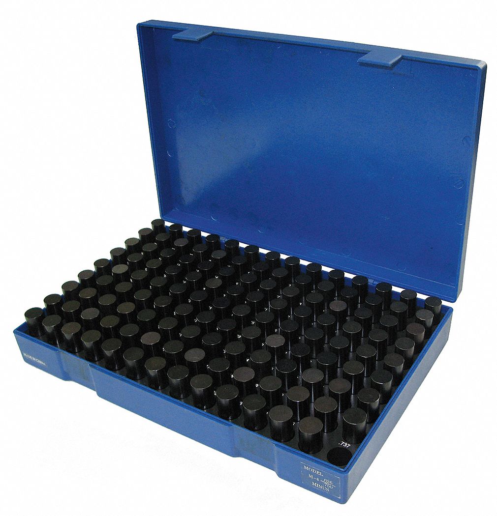 WESTWARD Pin Gage Set, Plus, 82 Pc, Shape Cylindrical, Nominal Size 0.751 to 0.832 in, Grade