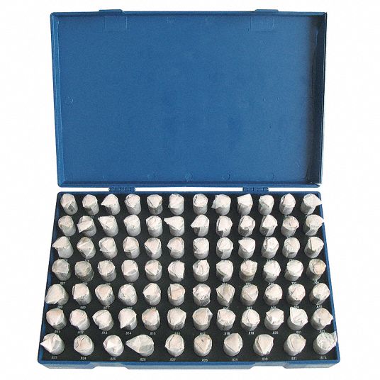 WESTWARD Pin Gage Set, Minus, 82 Pc, Shape Cylindrical, Nominal Size 0.751 to 0.832 in, Grade