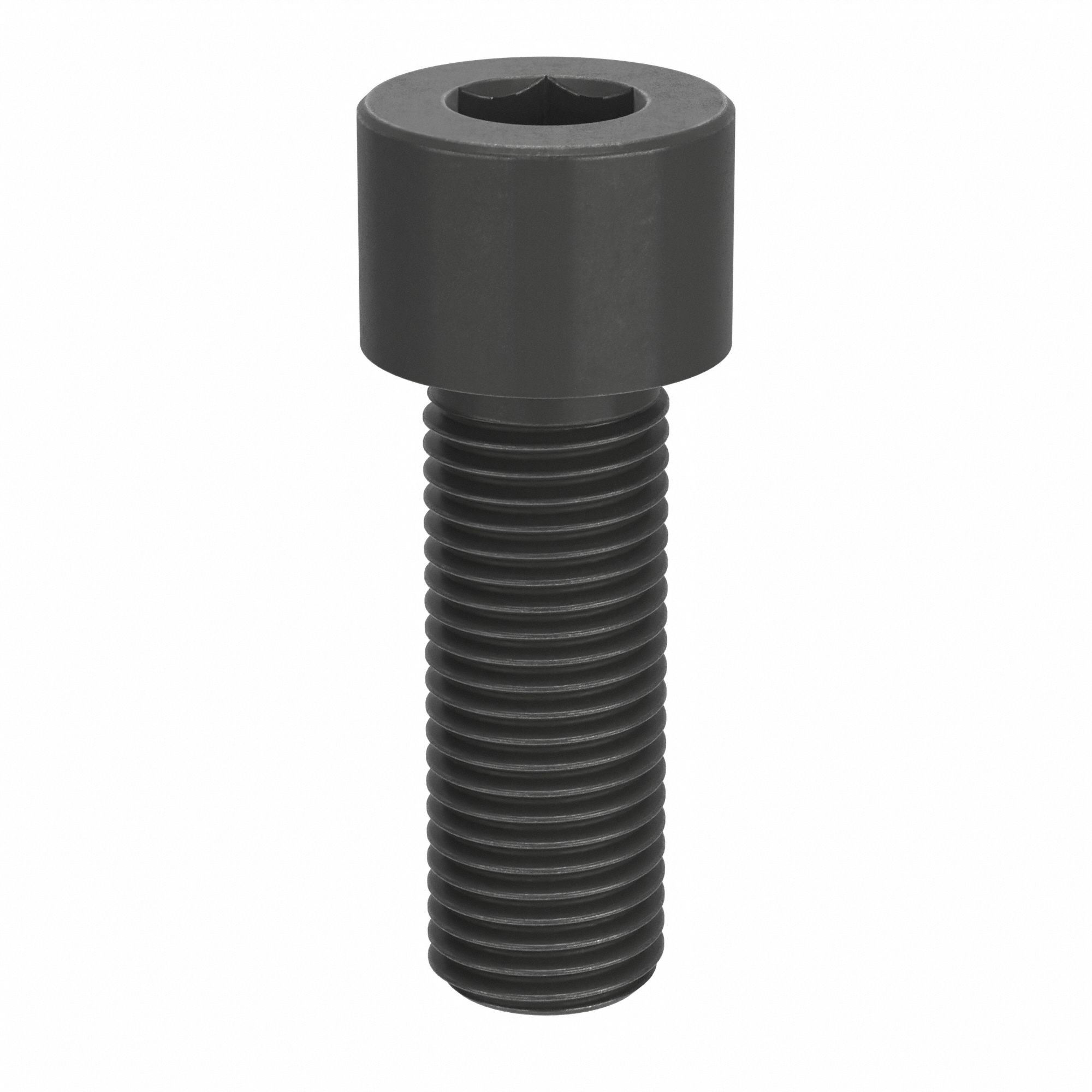 Socket Head Cap Screw: 1 1/4"-7 Thread Size, 3 1/2 in Lg, Std, Black Oxide, Alloy Steel