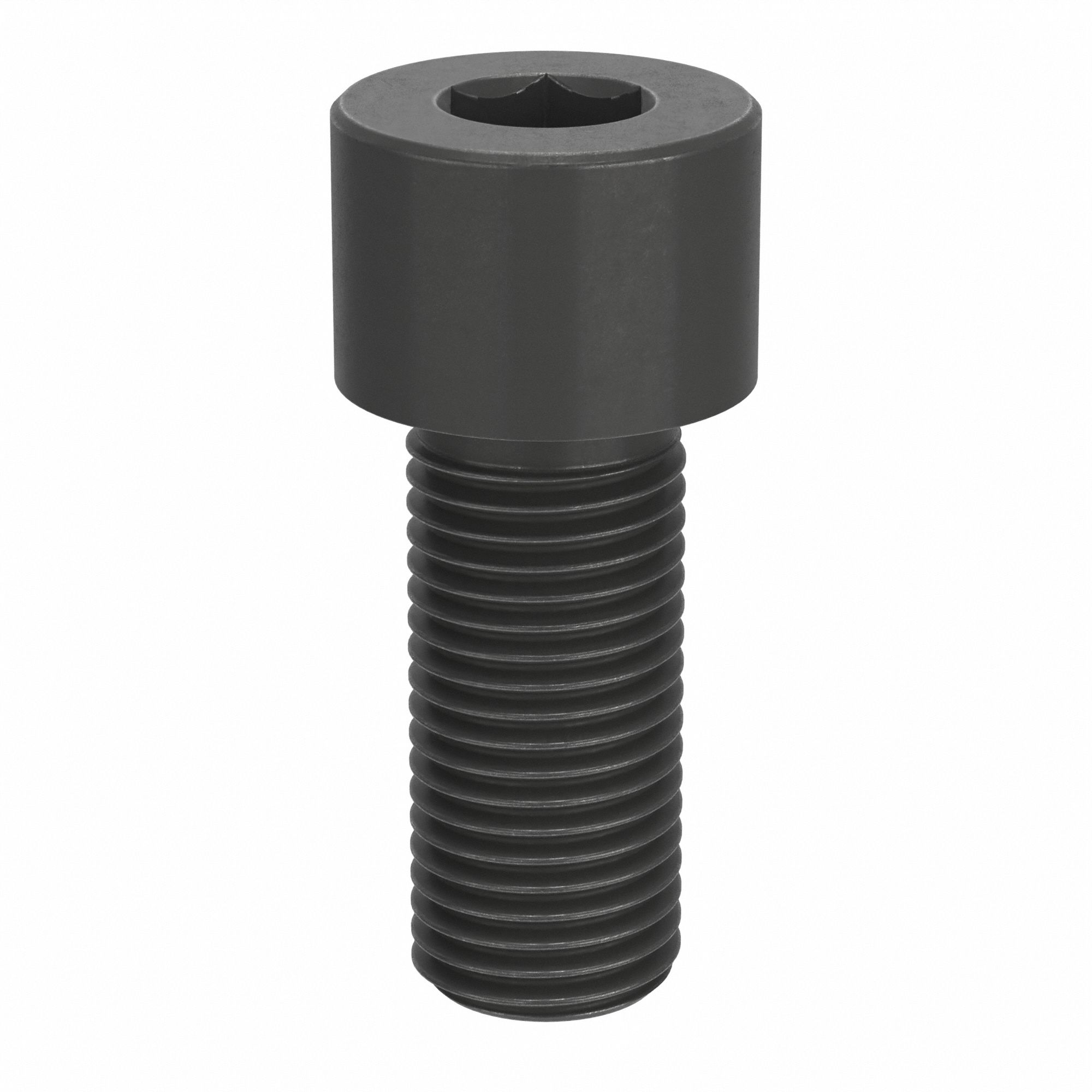 Socket Head Cap Screw: 1 1/2"-6 Thread Size, 3 1/2 in Lg, Std, Black Oxide, Alloy Steel, 1 in Drive