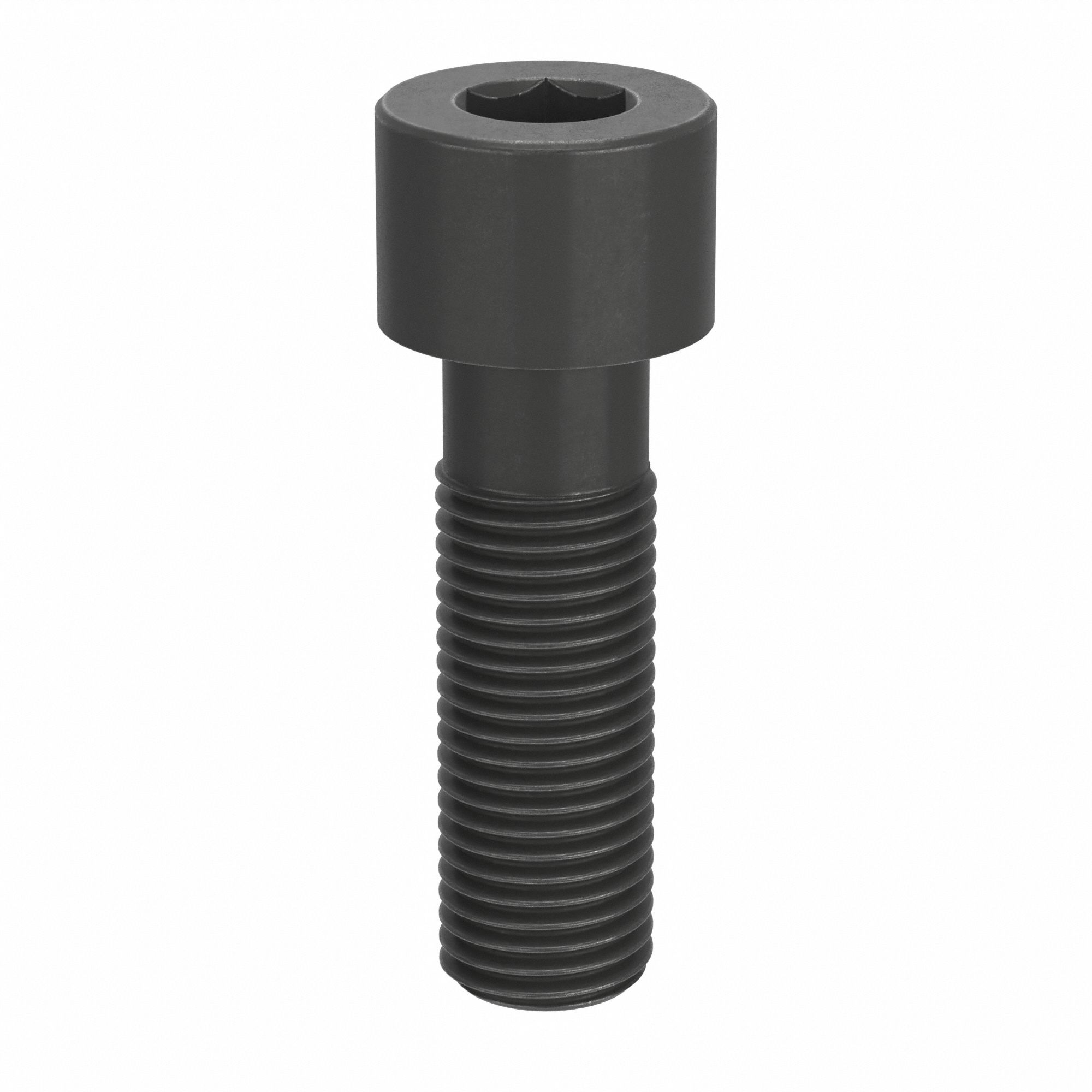 Socket Head Cap Screw: 1 1/4"-7 Thread Size, 4 in Lg, Std, Black Oxide, Alloy Steel, 1.25 in Head Ht