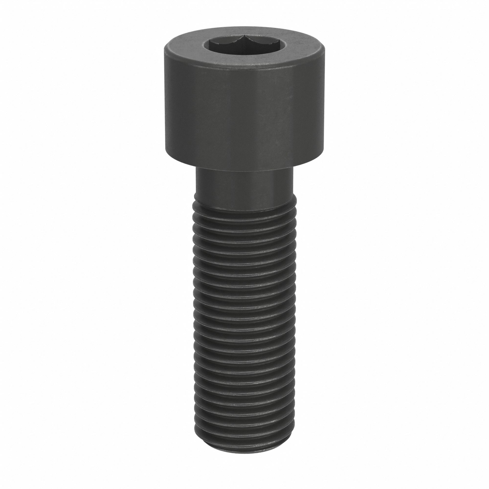Socket Head Cap Screw: 1 1/2"-6 Thread Size, 4 1/2 in Lg, Std, Black Oxide, Alloy Steel, 1 in Drive
