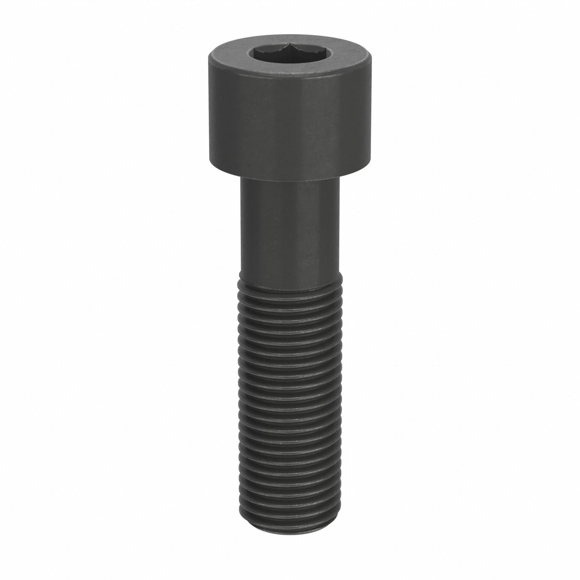 Socket Head Cap Screw: 1 1/2"-6 Thread Size, 5 1/2 in Lg, Std, Black Oxide, Alloy Steel, 1 in Drive