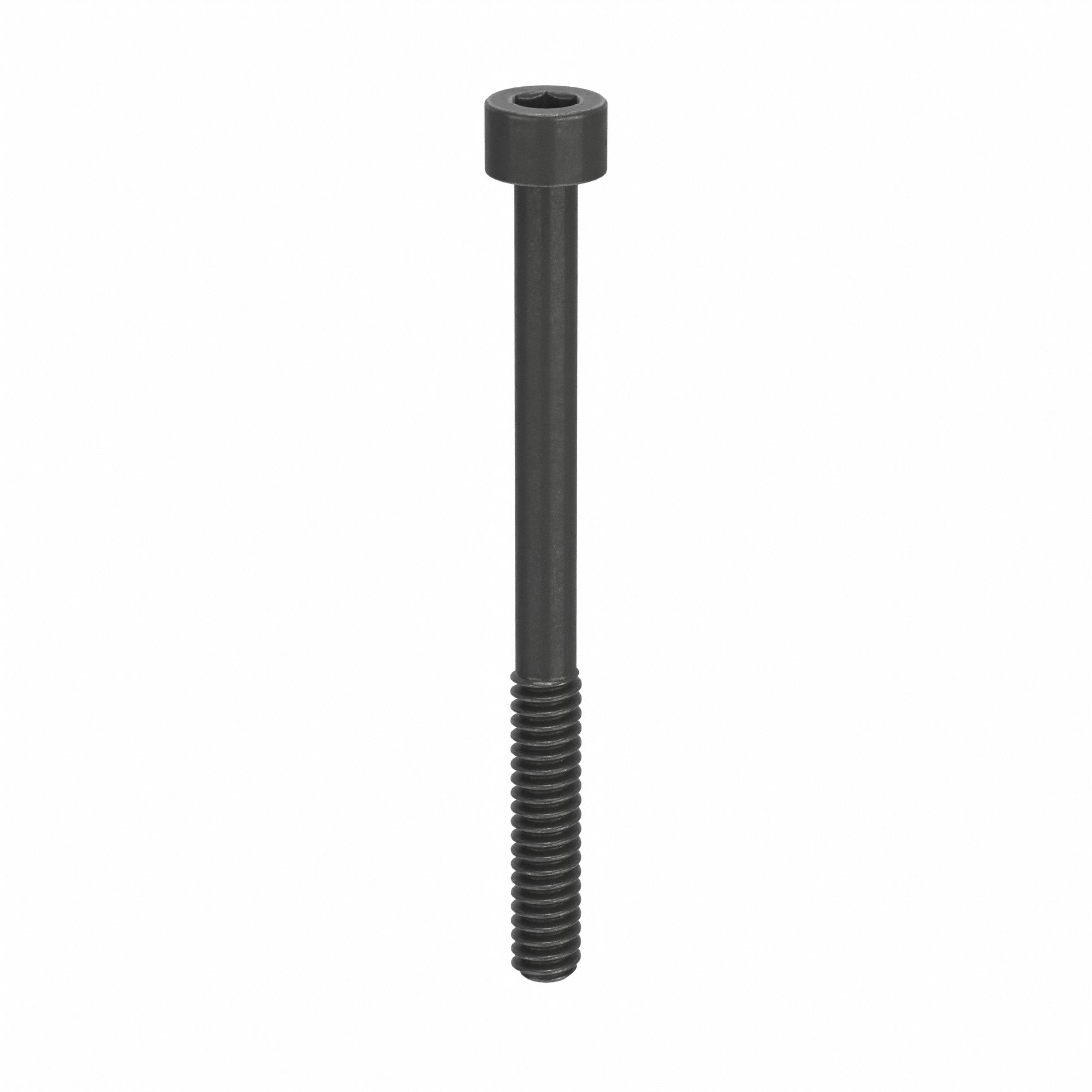 Socket Head Cap Screw: #10-24 Thread Size, 2 1/4 in Lg, Std, Black Oxide, Alloy Steel, 100 PK