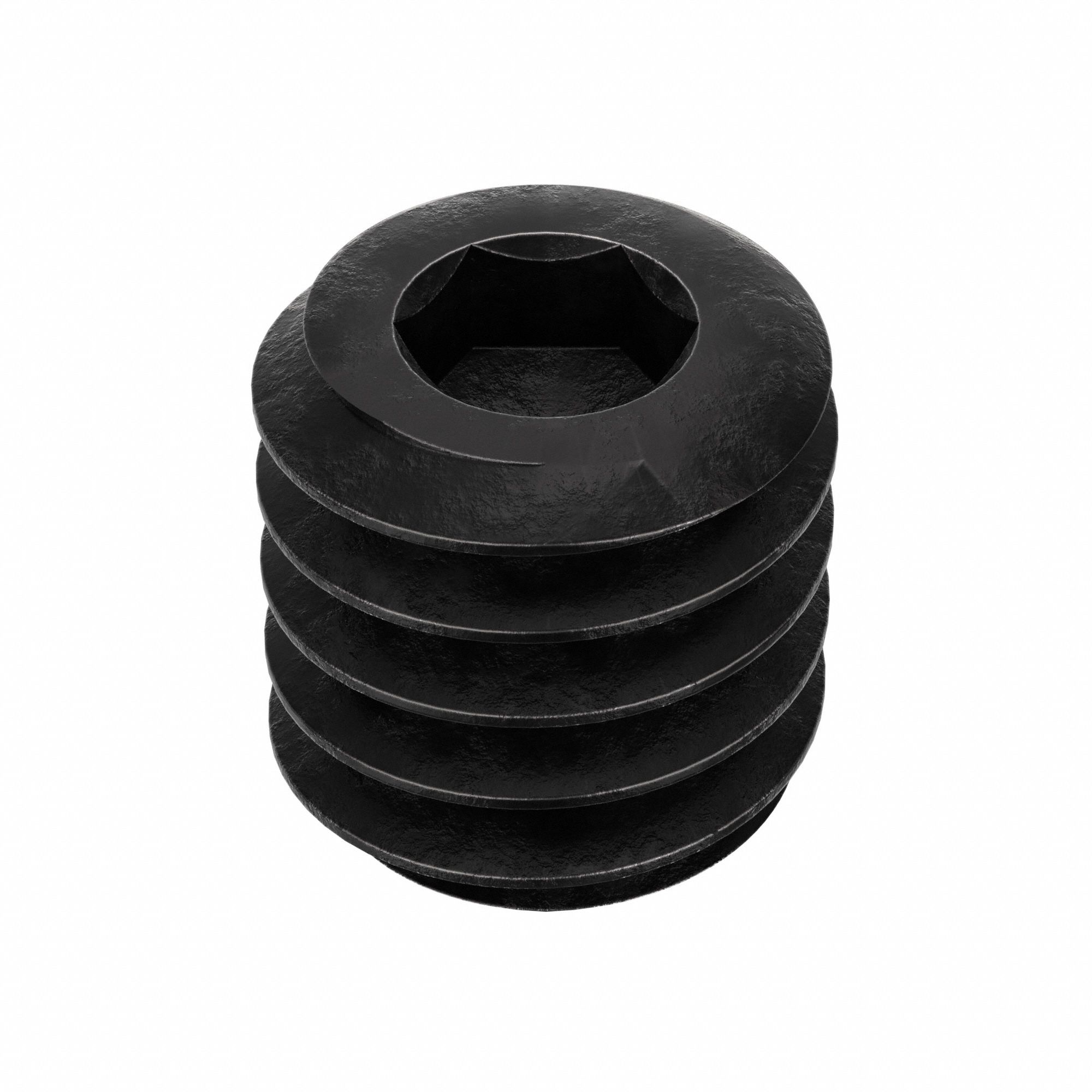Socket Set Screw: #4-48 Thread Size, 1/8 in Overall Lg, Cup pt, Alloy Steel, Black Oxide, 100 PK