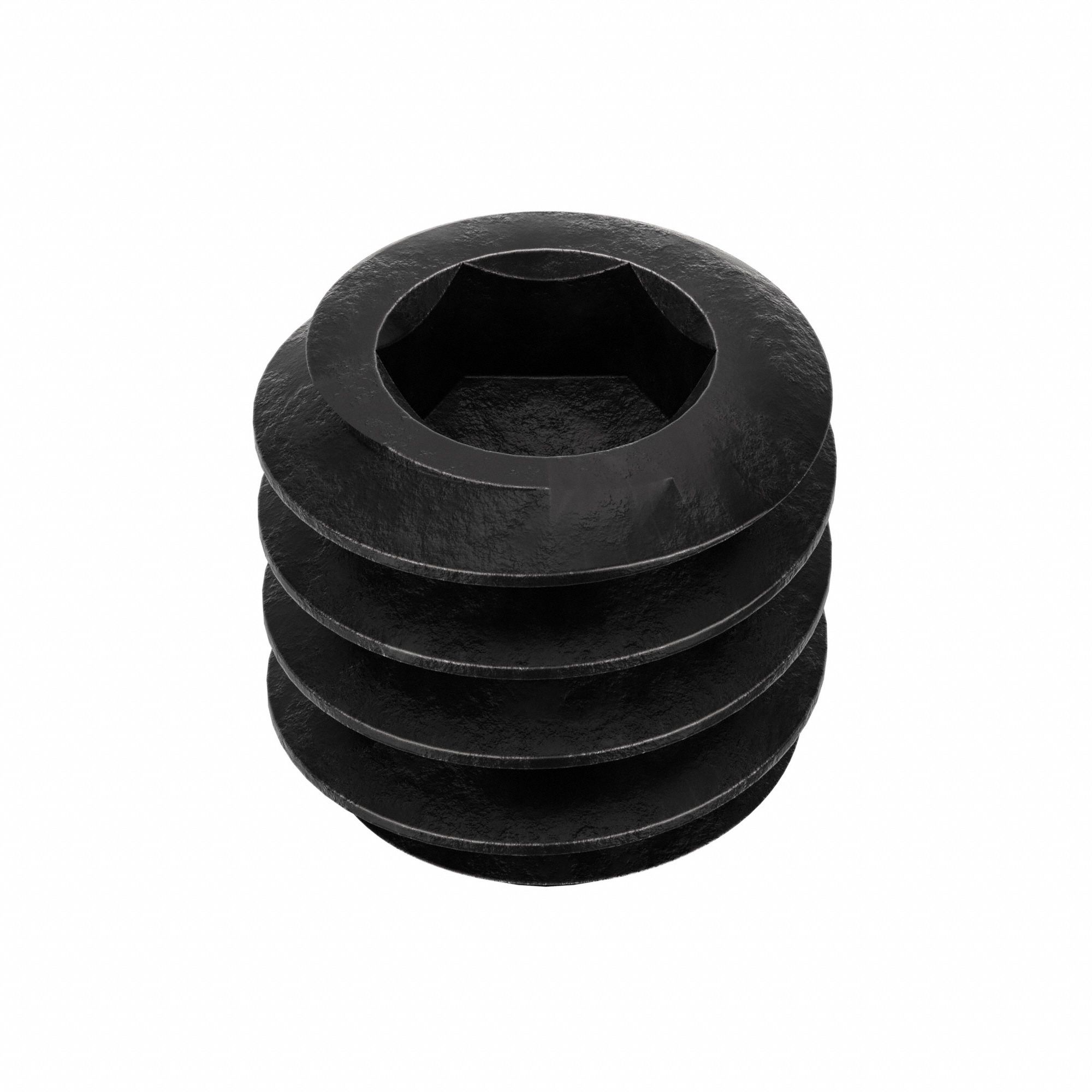 Socket Set Screw: #5-40 Thread Size, 1/8 in Overall Lg, Cup pt, Alloy Steel, Black Oxide, 100 PK