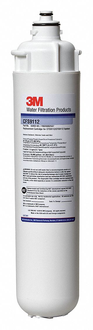 Quick-Connect Water Filter: 1 micron, 1.5 gpm, 10, 000 gal