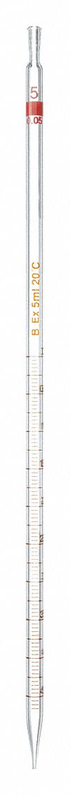 MEASURING PIPETTE,GRADE B,GLASS,5ML