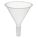 SHORT STEM FUNNEL, PLASTIC, 0.5 FL OZ CAPACITY, 15 ML CAPACITY, POLYPROPYLENE, CLEAR