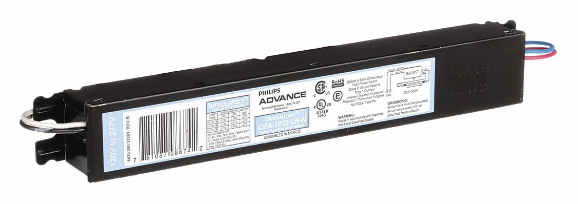 BALLAST FLUORESCENT, T8, 120 À 277VCA, 1 AMPOULE ACCEPTÉE, 32W AMPOULE MAX, OPTANIUM