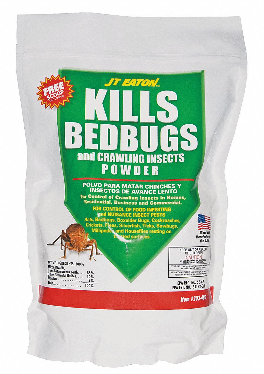 JT EATON Bed Bug Killer, Powder, 64 oz, Indoor Only, DEETFree DEET