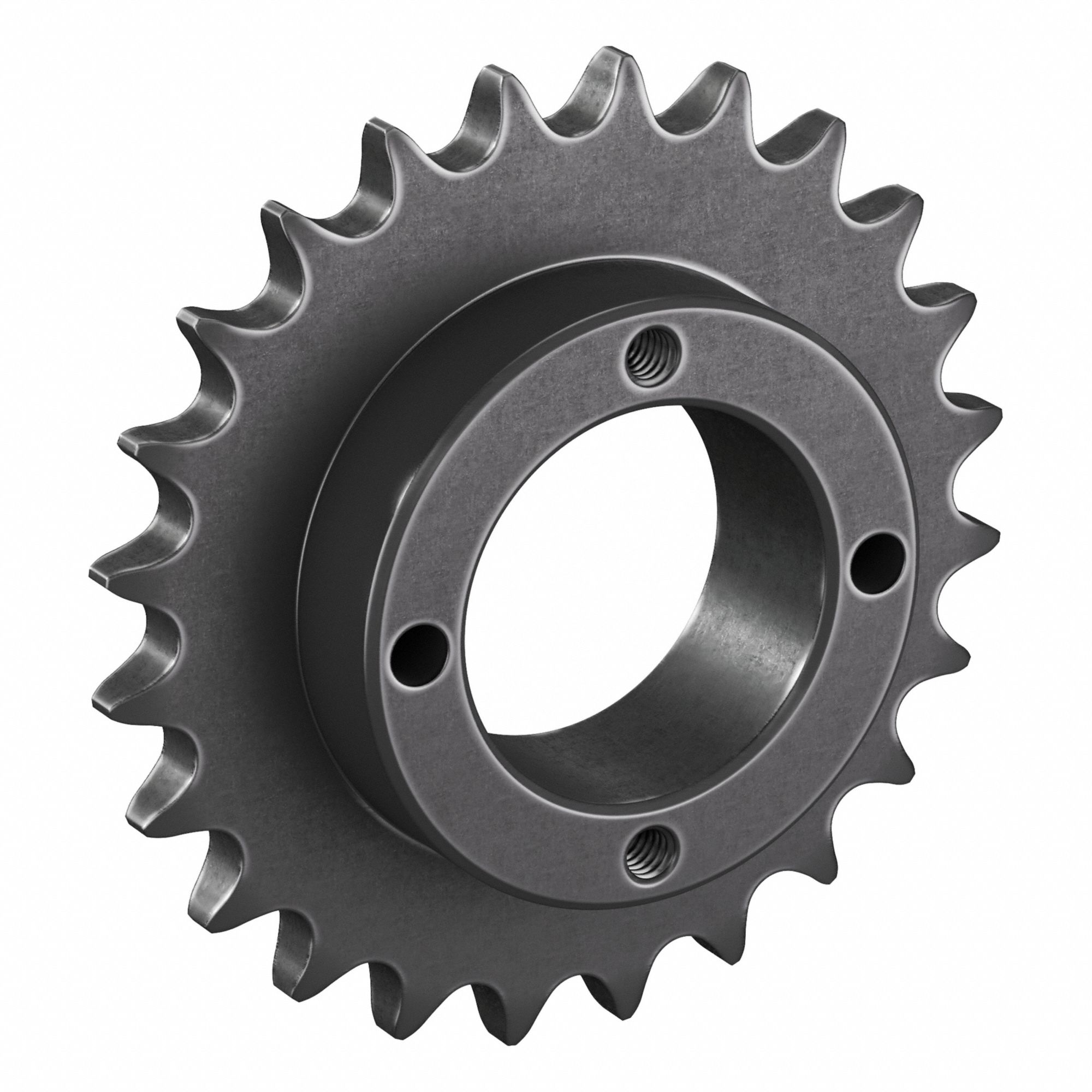 Sprocket: For 40 Chain, 24 Teeth, 3.831 in Pitch Dia, 4.098 in Outside Dia, Steel