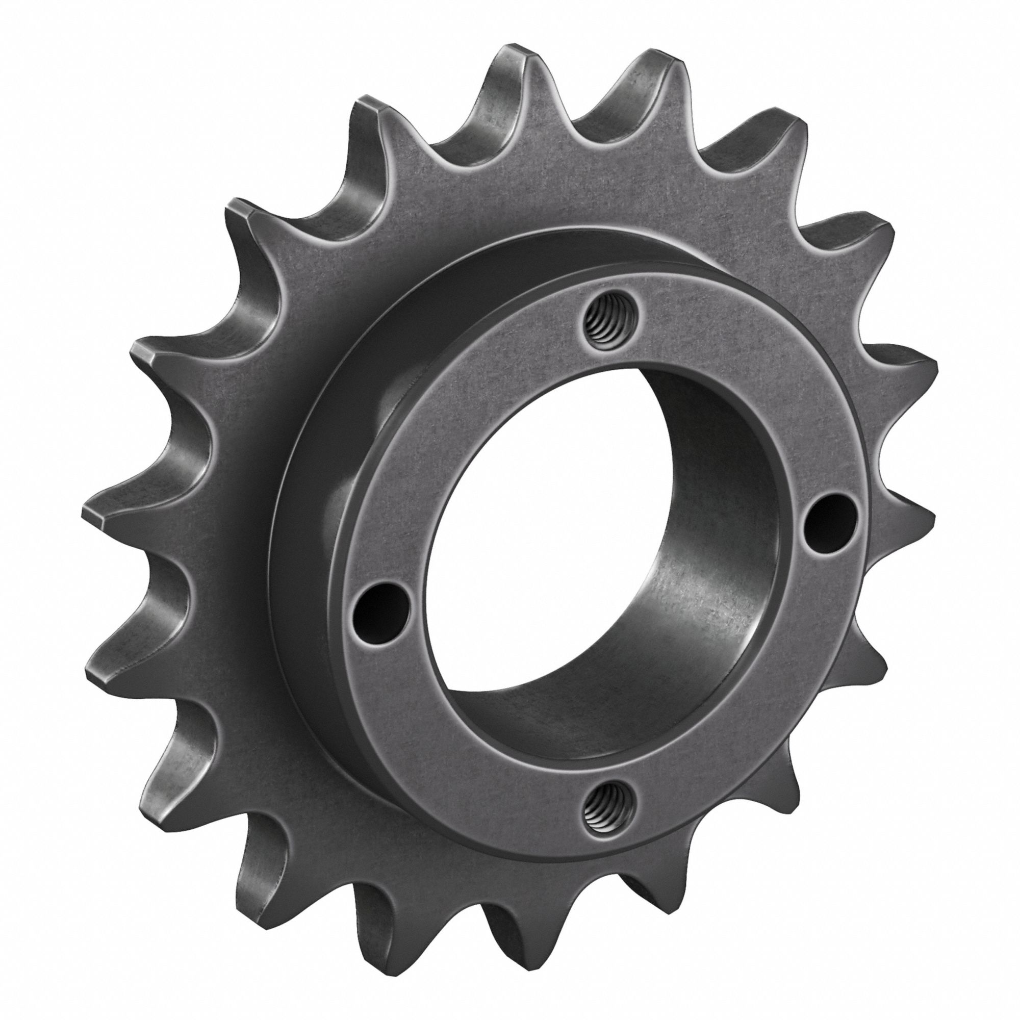 Sprocket: For 50 Chain, 18 Teeth, 3.599 in Pitch Dia, 3.92 in Outside Dia, Steel