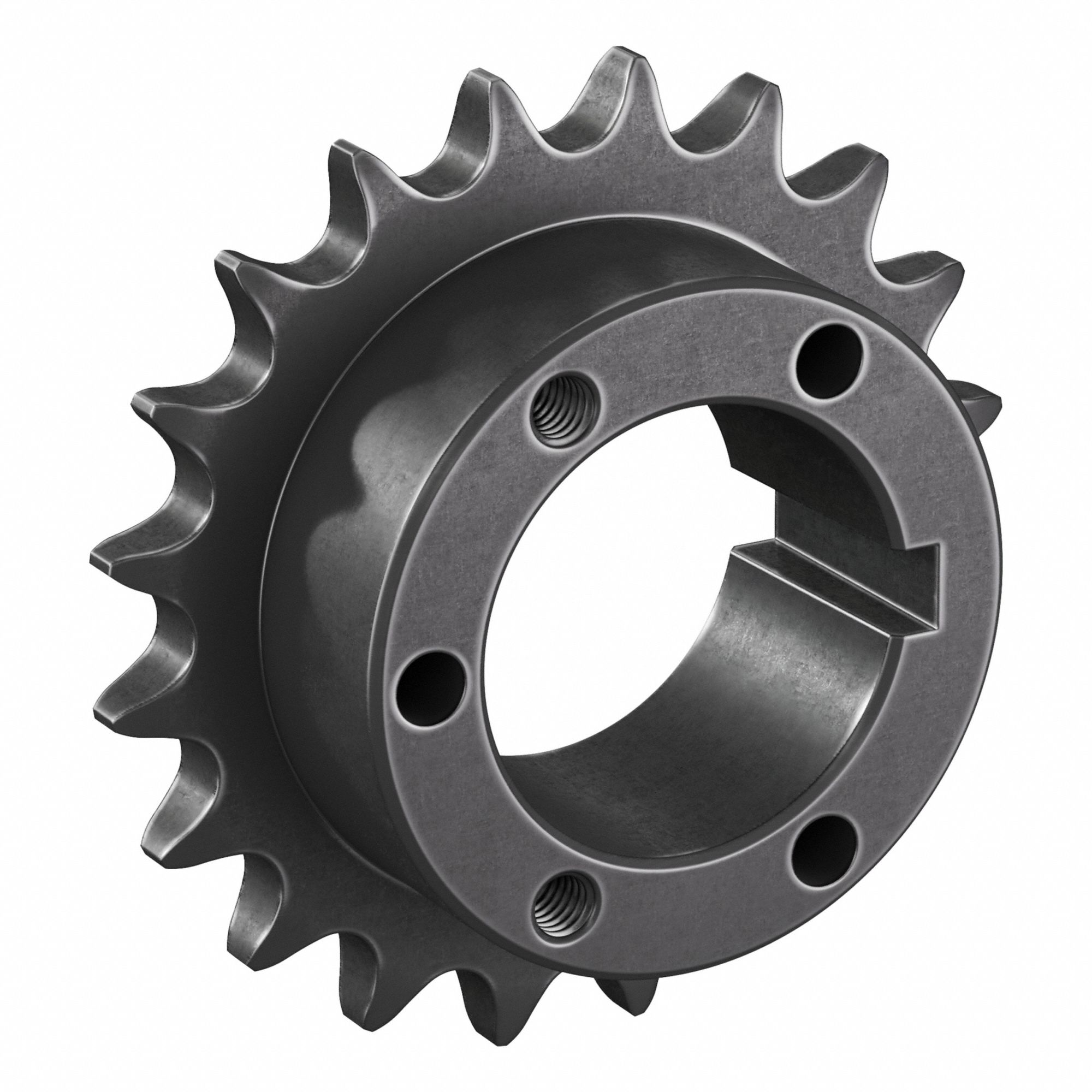 Sprocket: For 50 Chain, 20 Teeth, 3.995 in Pitch Dia, 4.321 in Outside Dia, Steel