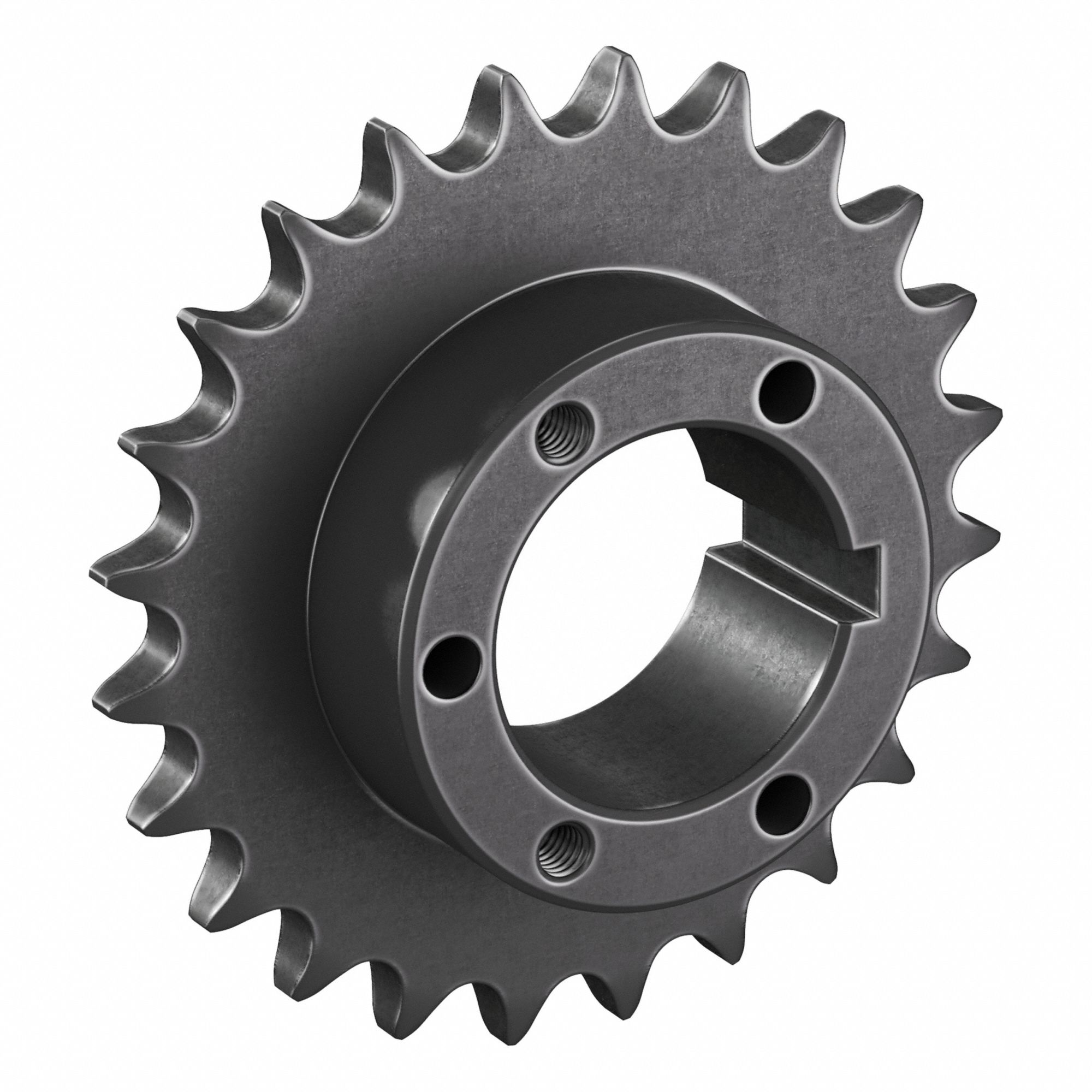 Sprocket: For 50 Chain, 24 Teeth, 4.788 in Pitch Dia, 5.122 in Outside Dia, Steel