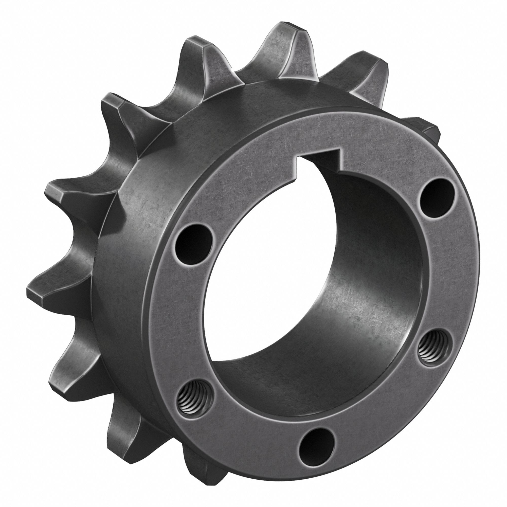 Sprocket: For 60 Chain, 14 Teeth, 3.371 in Pitch Dia, 3.736 in Outside Dia, Steel
