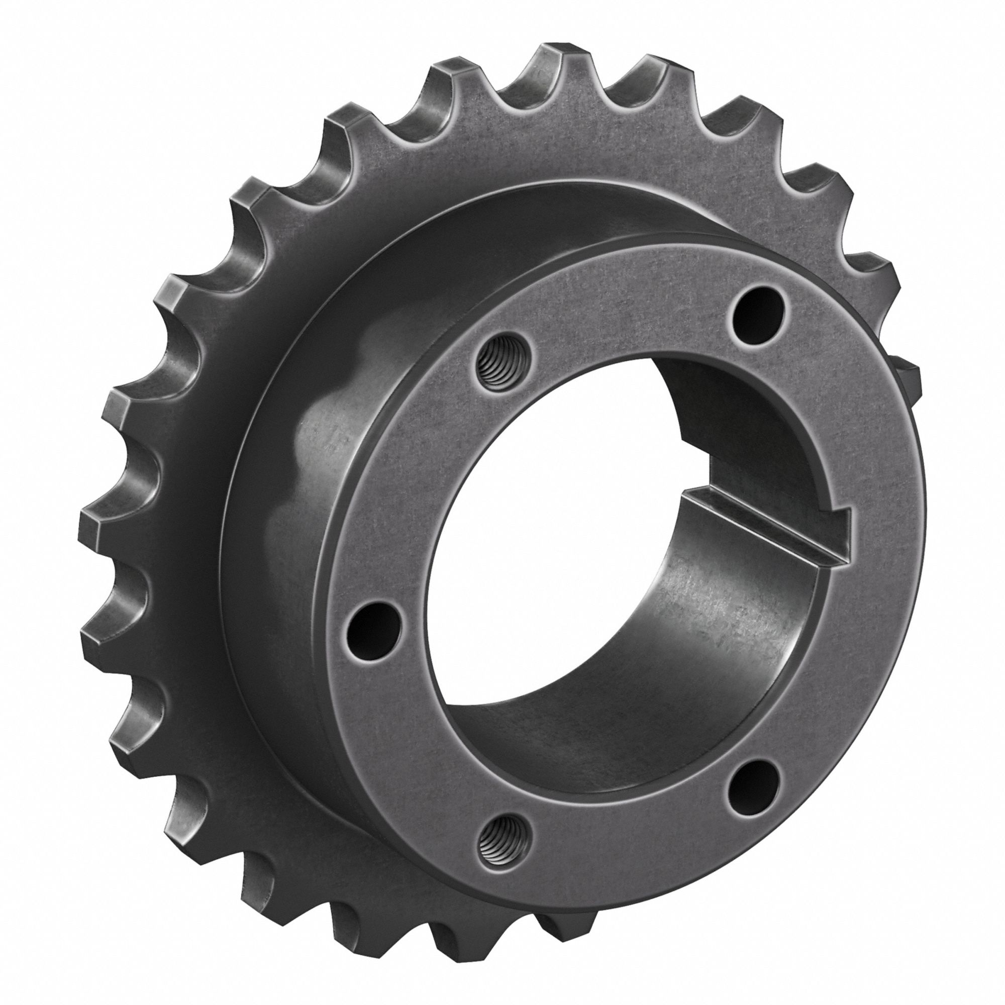 Sprocket: For 60 Chain, 24 Teeth, 5.984 in Pitch Dia, 6.147 in Outside Dia, Steel