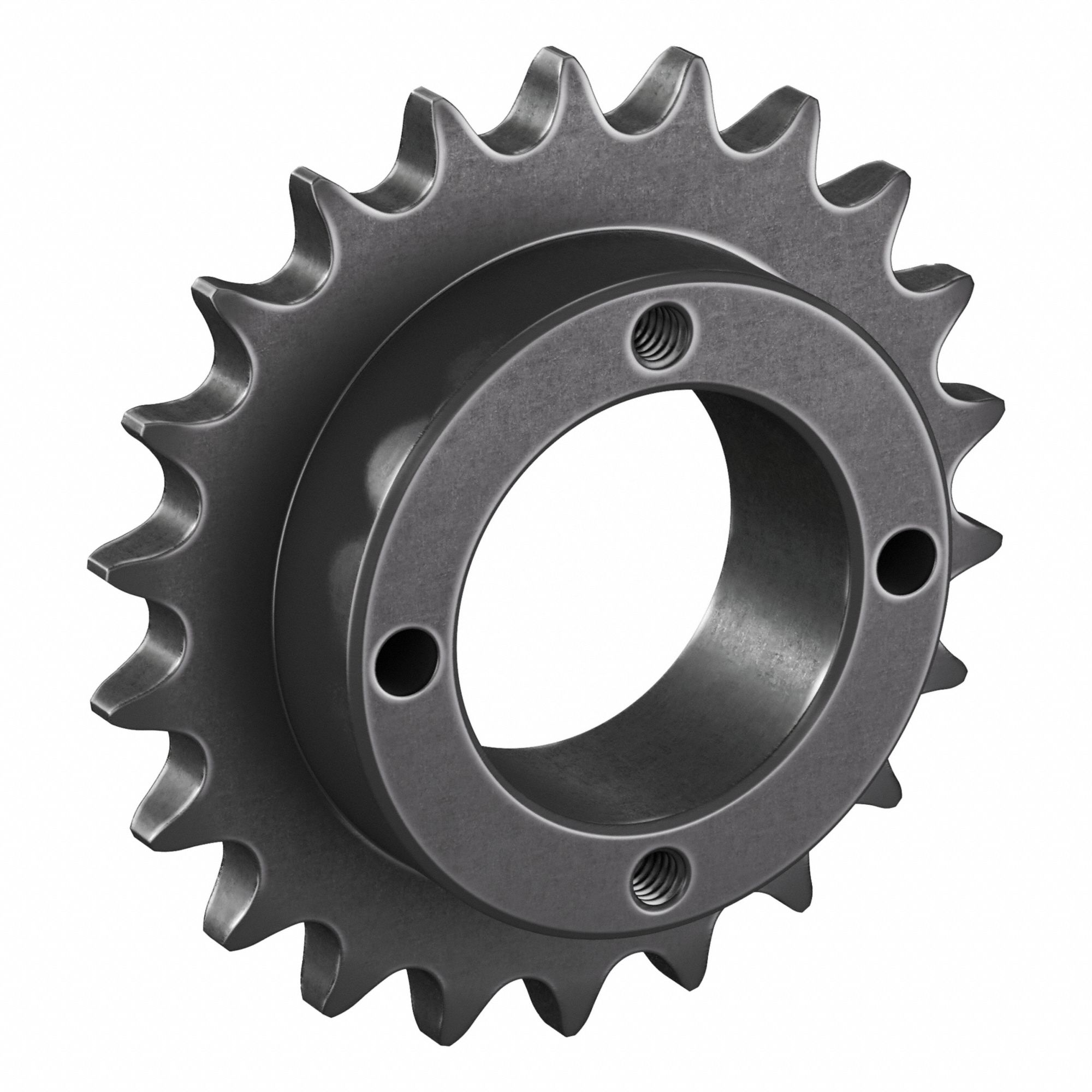 Sprocket: For 40 Chain, 22 Teeth, 3.513 in Pitch Dia, 3.778 in Outside Dia, Steel
