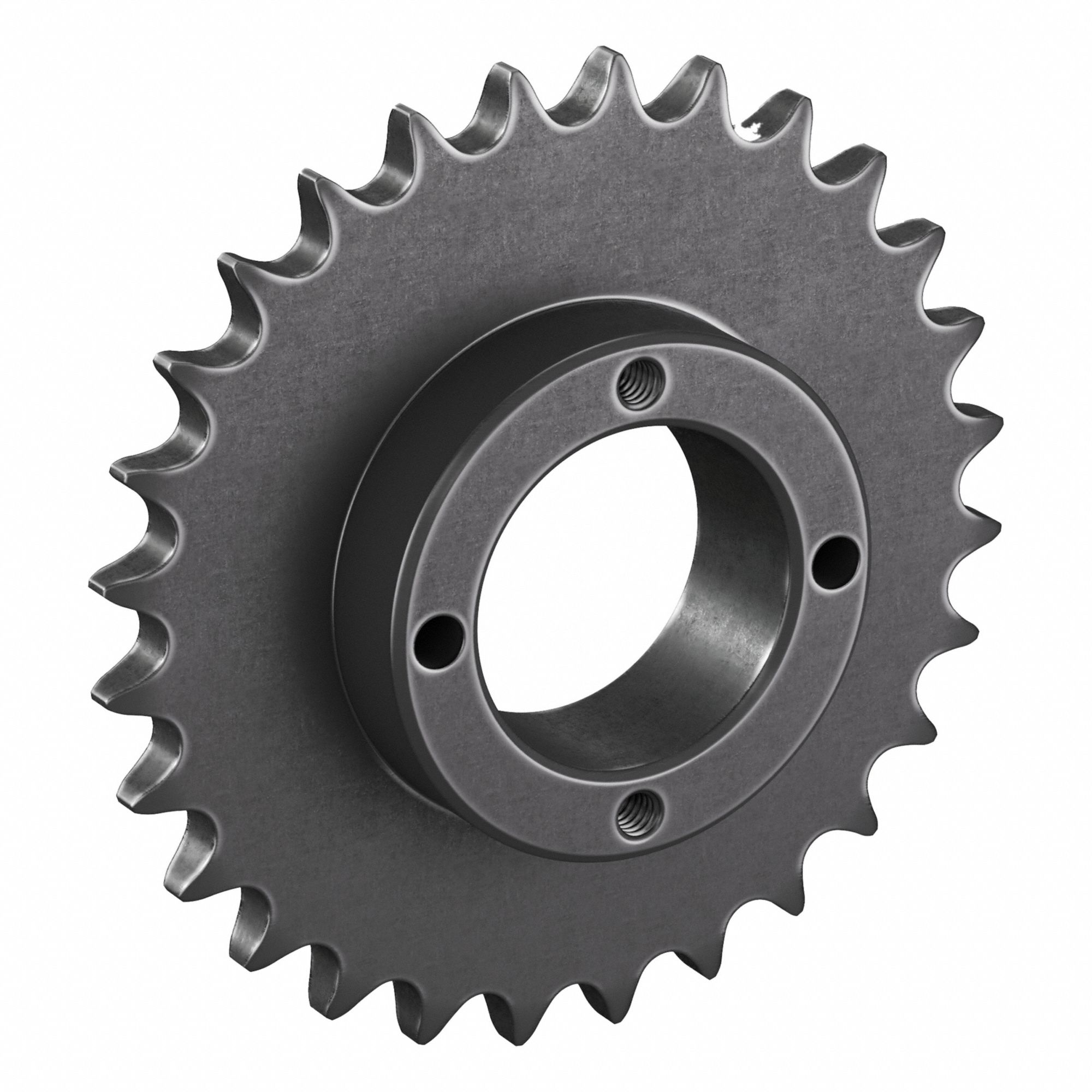 Sprocket: For 40 Chain, 28 Teeth, 4.465 in Pitch Dia, 4.738 in Outside Dia, Steel