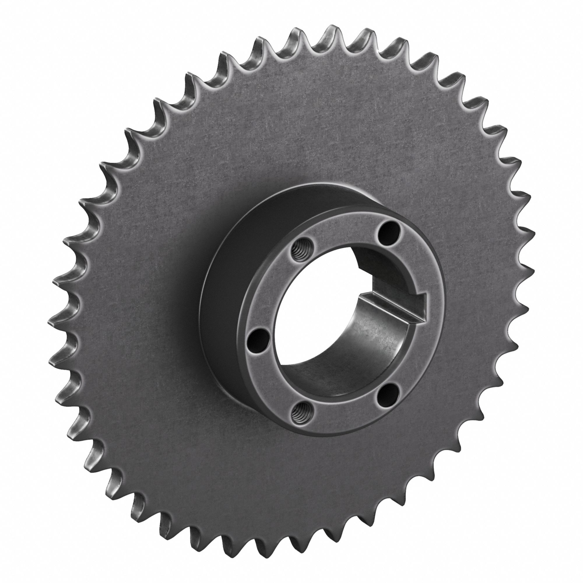 Sprocket: For 40 Chain, 42 Teeth, 6.691 in Pitch Dia, 6.972 in Outside Dia, Steel