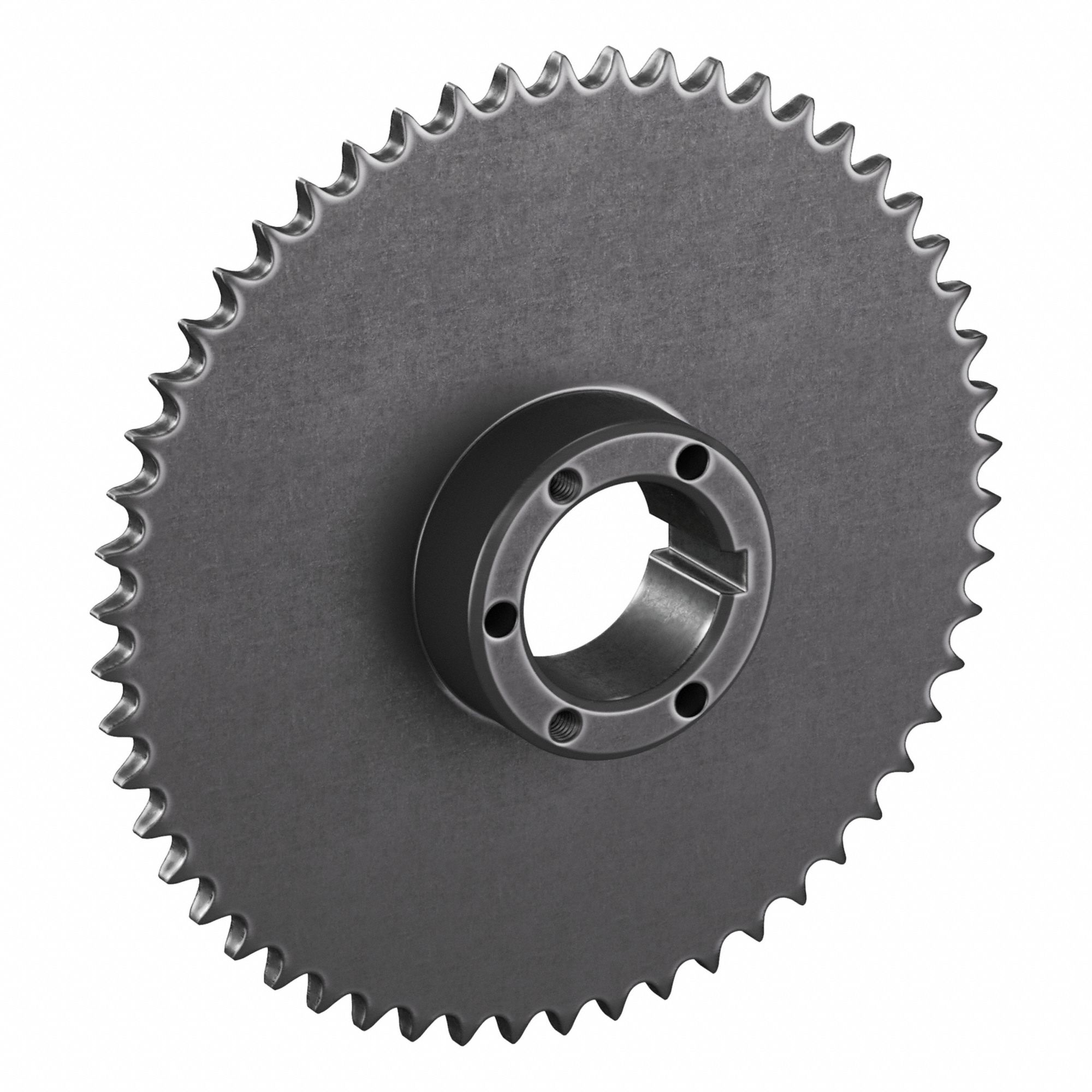 Sprocket: For 40 Chain, 54 Teeth, 8.599 in Pitch Dia, 8.885 in Outside Dia, Steel