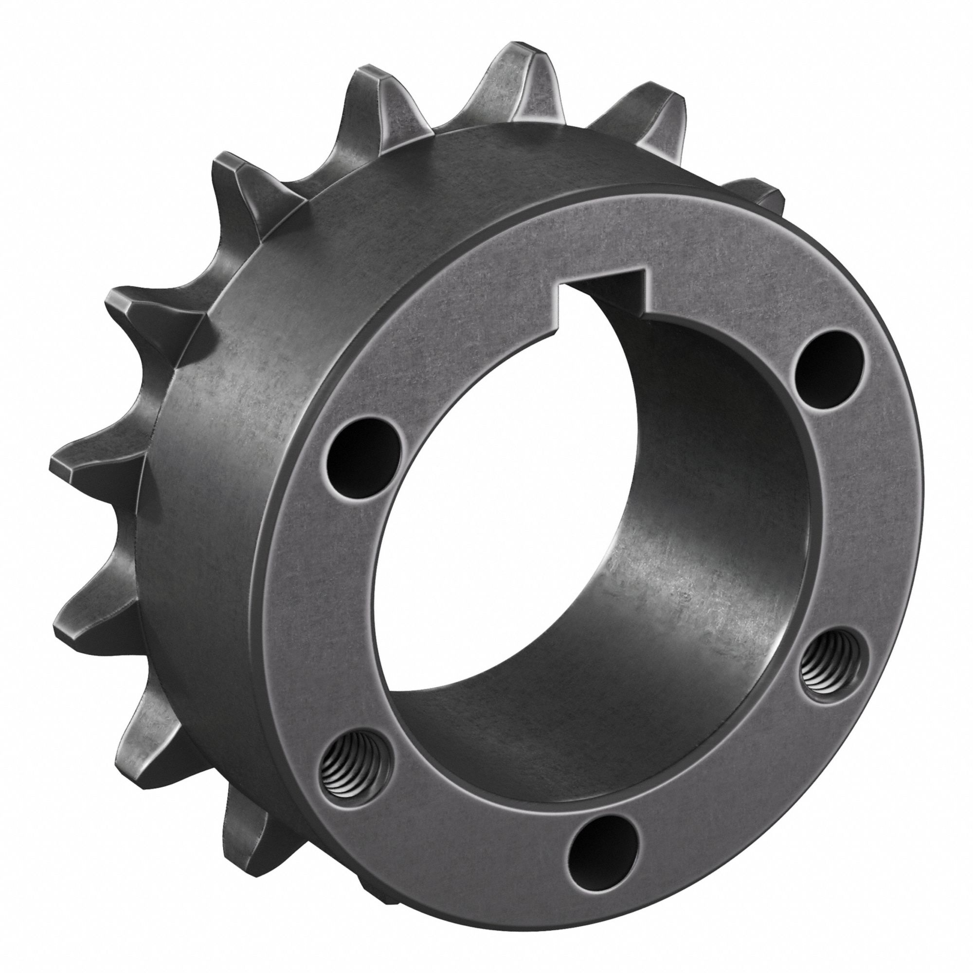 Sprocket: For 50 Chain, 16 Teeth, 3.204 in Pitch Dia, 3.517 in Outside Dia, Steel