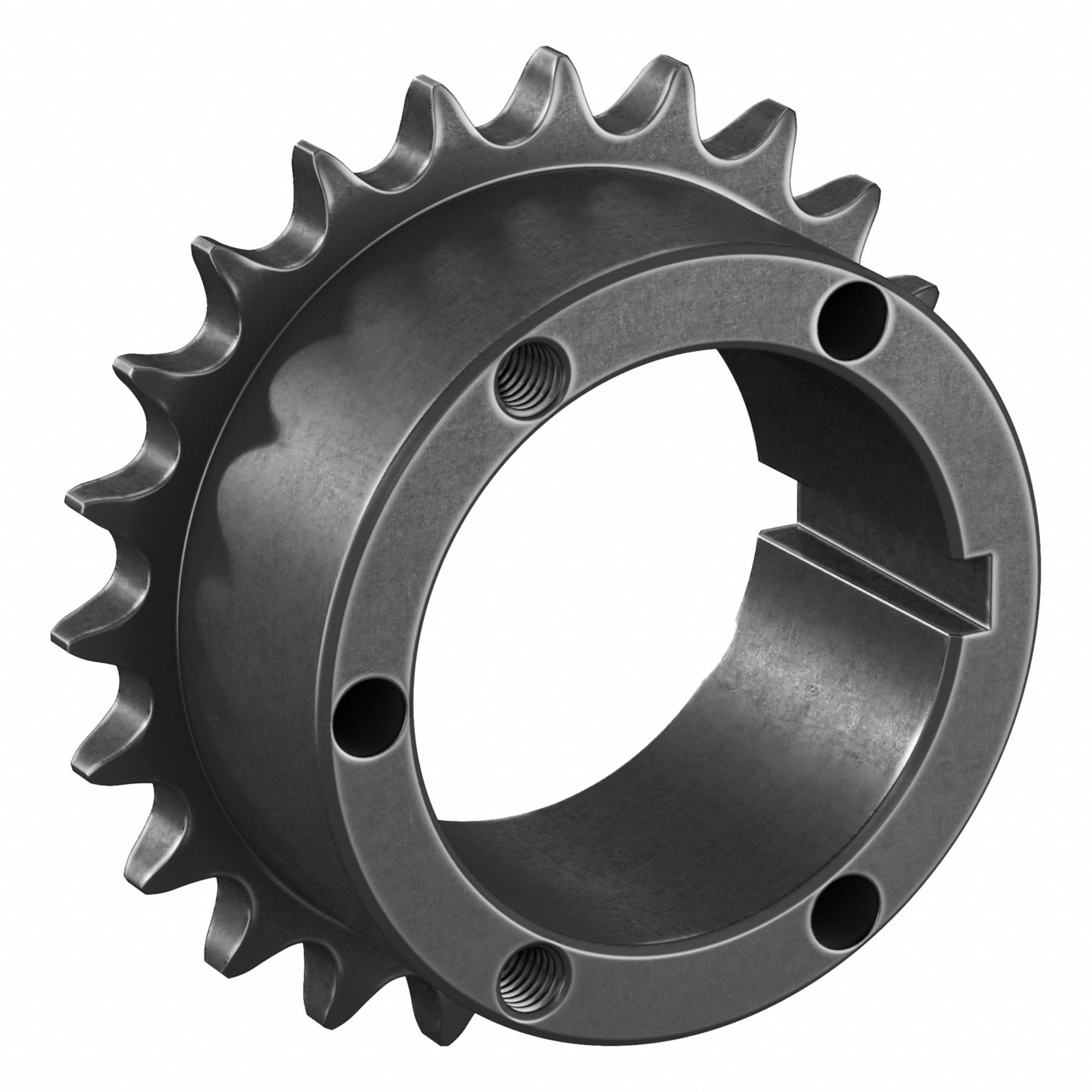 Sprocket: For 50 Chain, 23 Teeth, 4.59 in Pitch Dia, 4.922 in Outside Dia, Steel