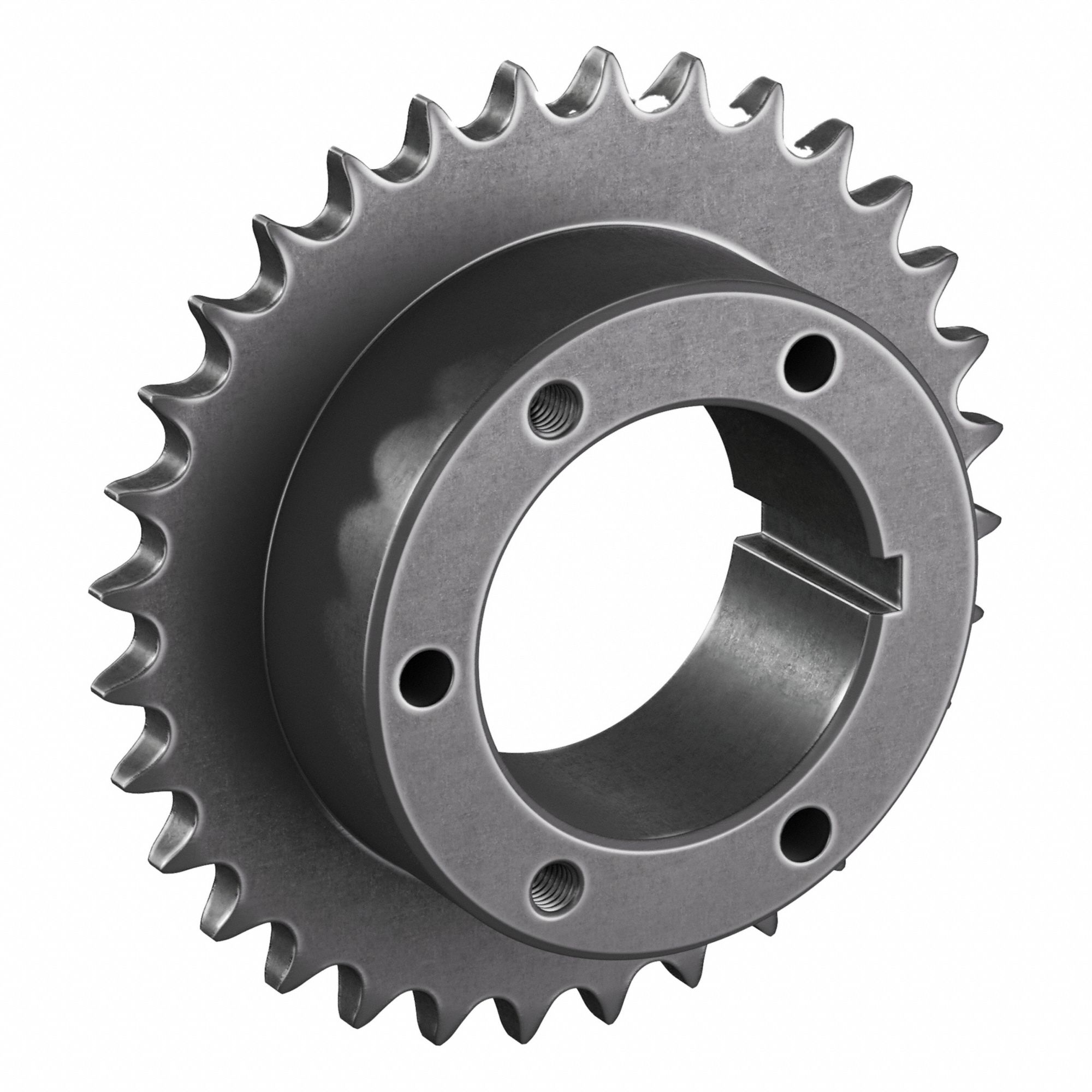 Sprocket: For 50 Chain, 32 Teeth, 6.376 in Pitch Dia, 6.721 in Outside Dia, Steel