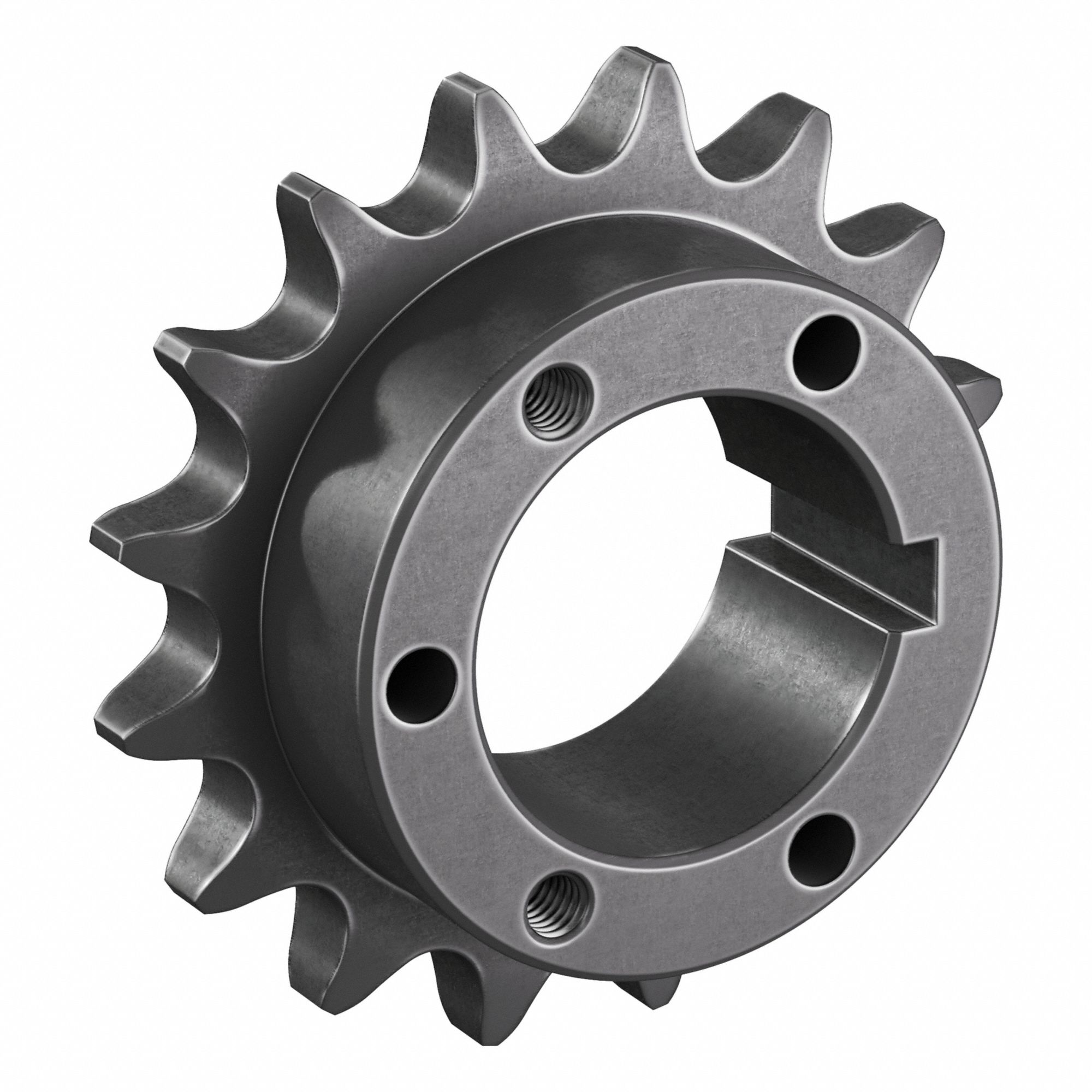 Sprocket: For 60 Chain, 16 Teeth, 3.845 in Pitch Dia, 4.221 in Outside Dia, Steel