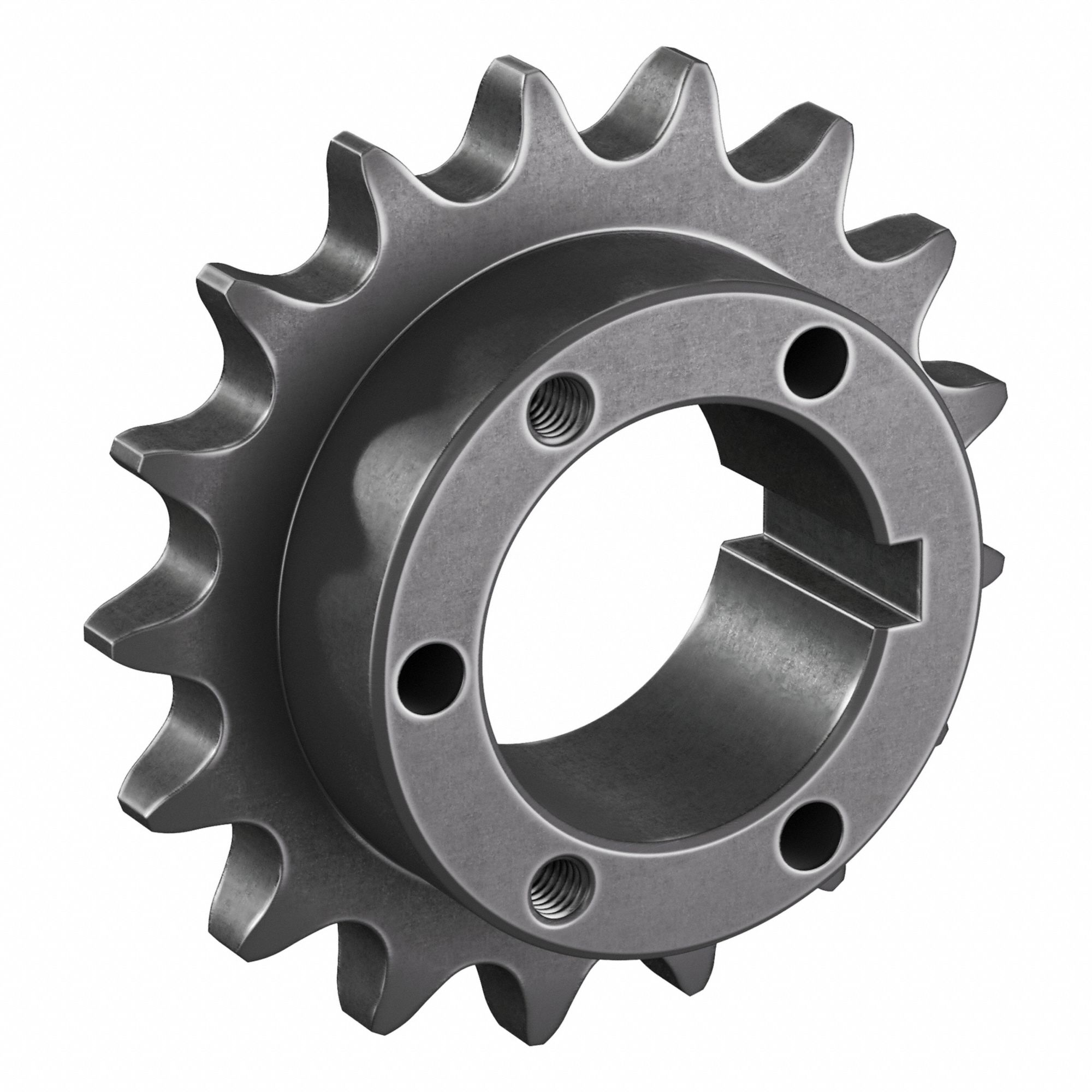 Sprocket: For 60 Chain, 17 Teeth, 4.082 in Pitch Dia, 4.462 in Outside Dia, Steel