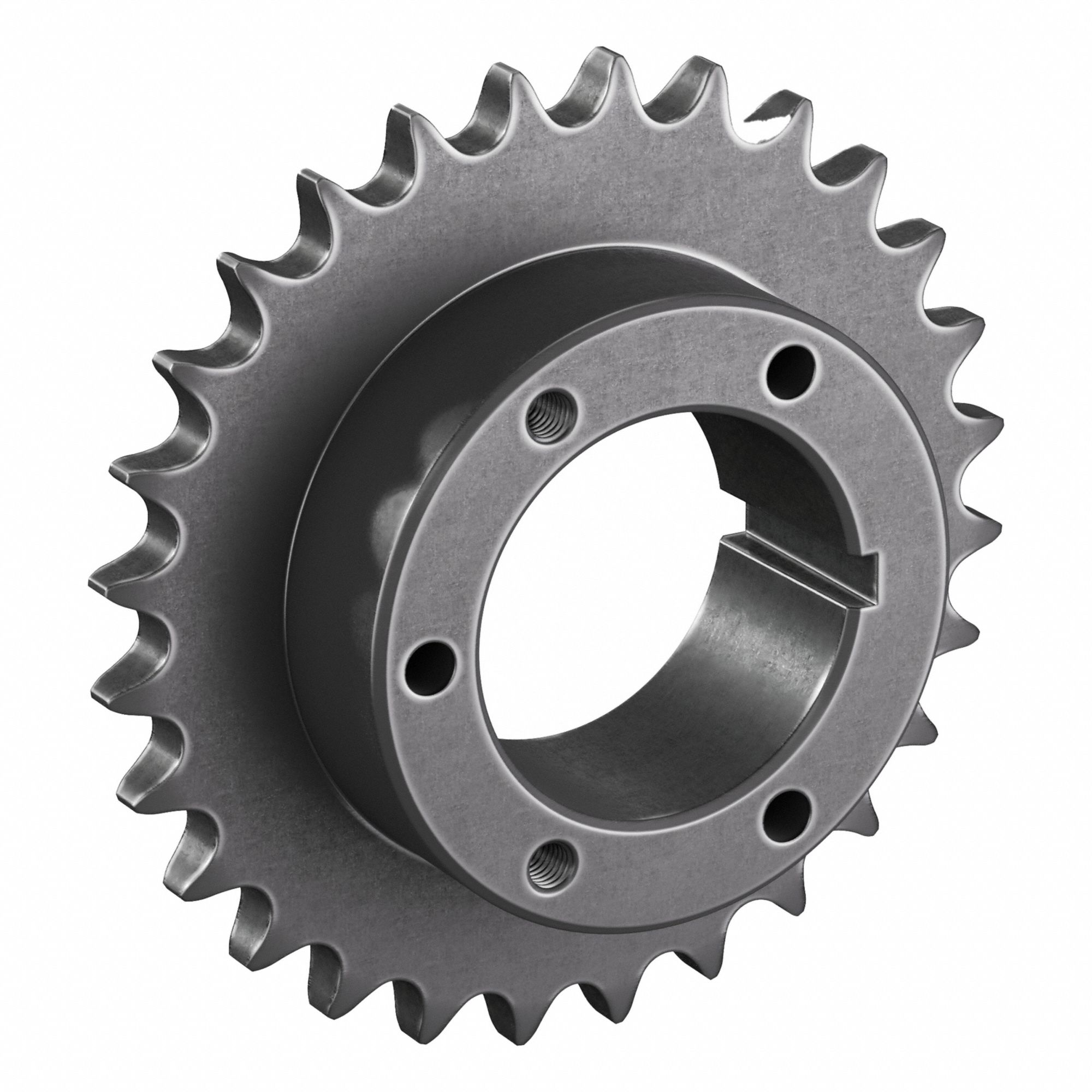 Sprocket: For 60 Chain, 28 Teeth, 6.698 in Pitch Dia, 7.106 in Outside Dia, Steel