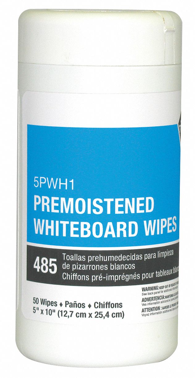 5PWH1 - Dry Erase Board Cleaning Wipes 5x10 PK50