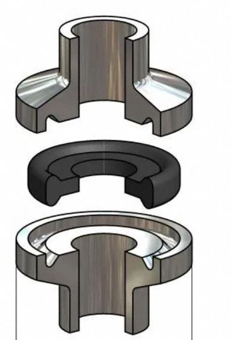 Sanitary Gasket: Buna-N, Tri-Clamp, Std Style, For 1/2 in Tube