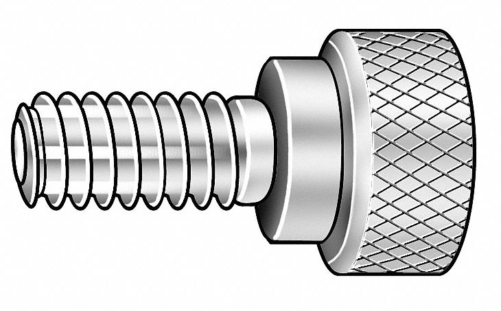 3/8-16 Thread Size, Knurled, Thumb Screw - 5PY82