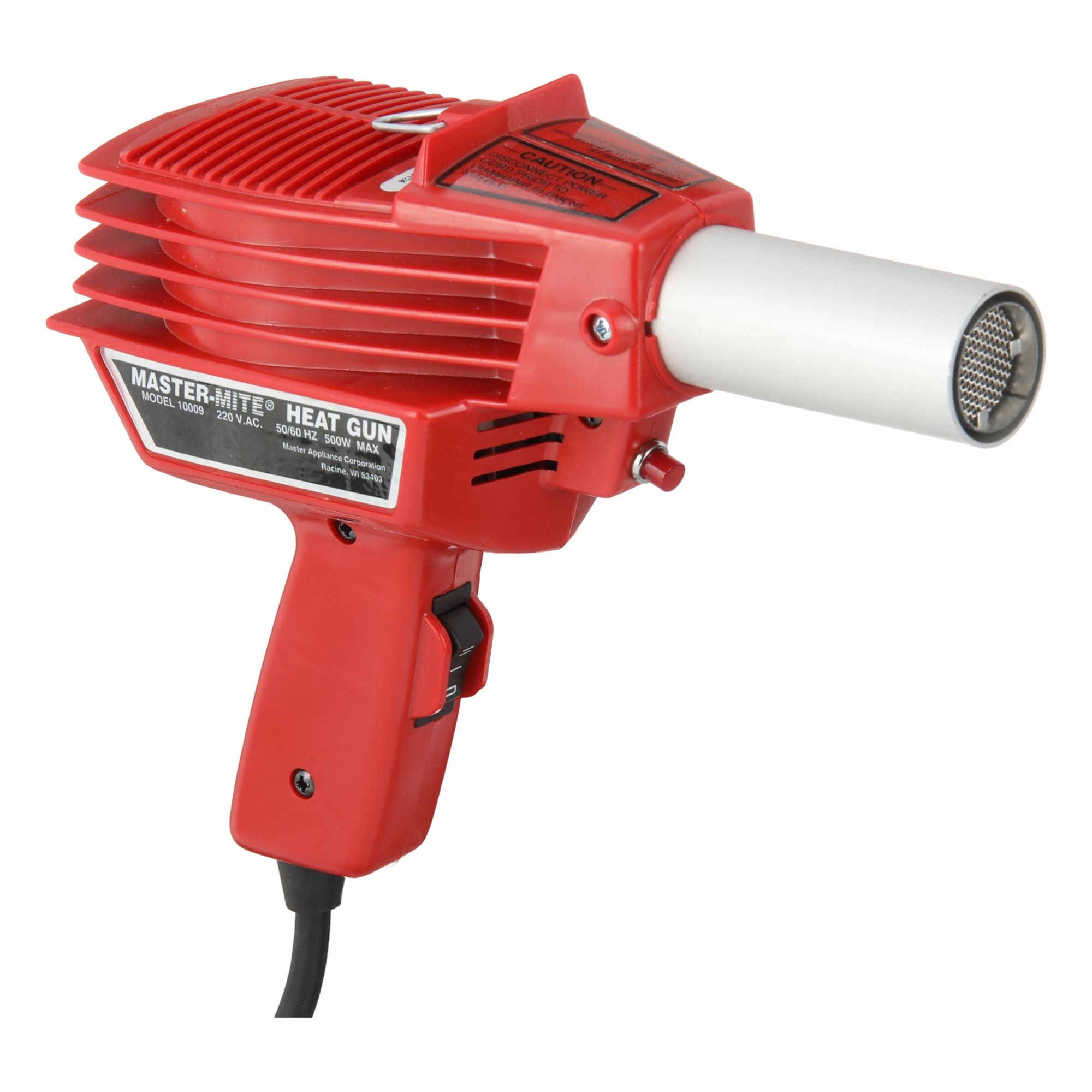 Heat Gun Kit: Pistol-Grip, 220V AC, Three-Prong, 2 A Current