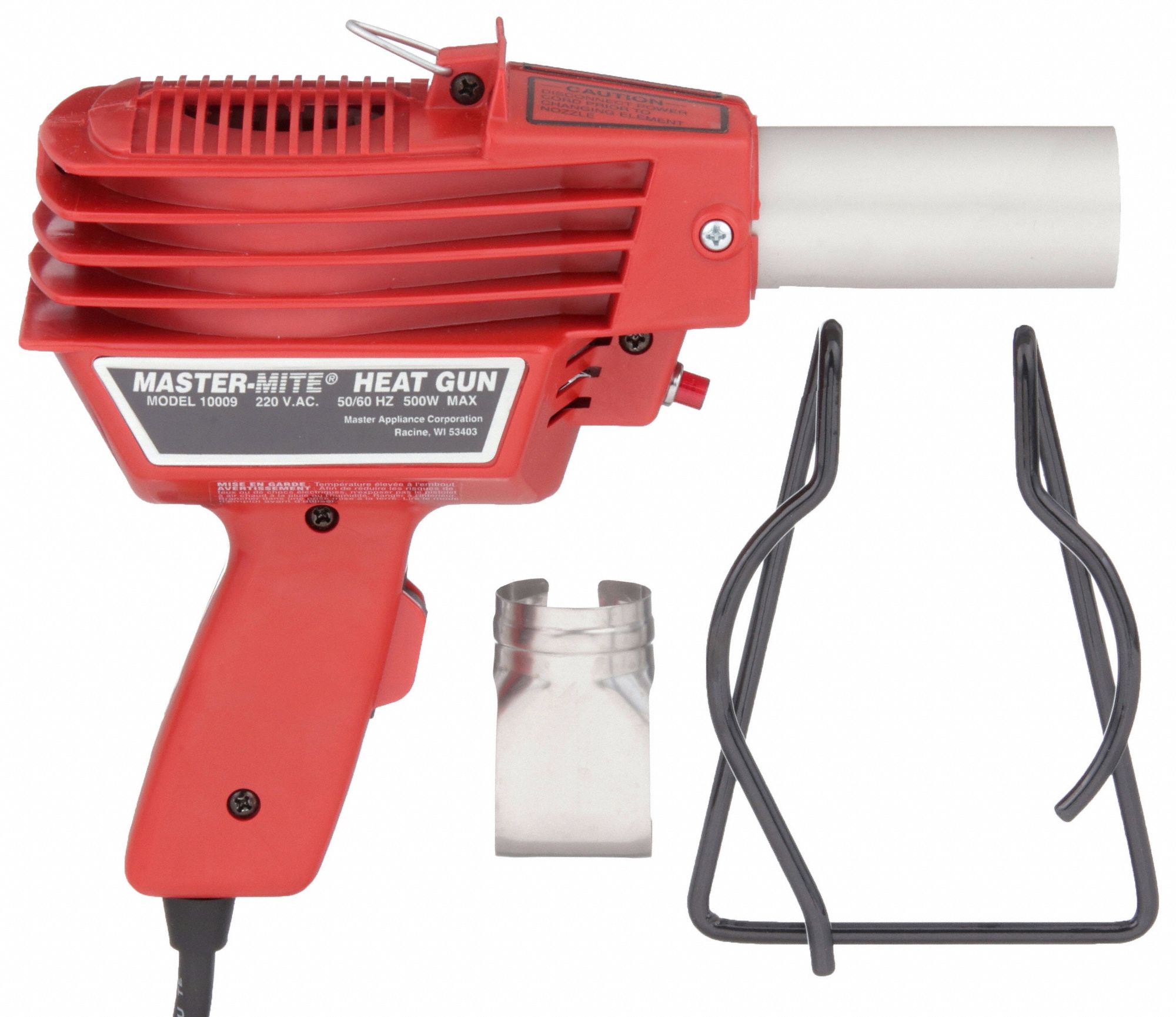 MASTER APPLIANCE Heat Gun Kit PistolGrip, 220V AC, ThreeProng, 650°F to 650°F, 3.8 cfm Air