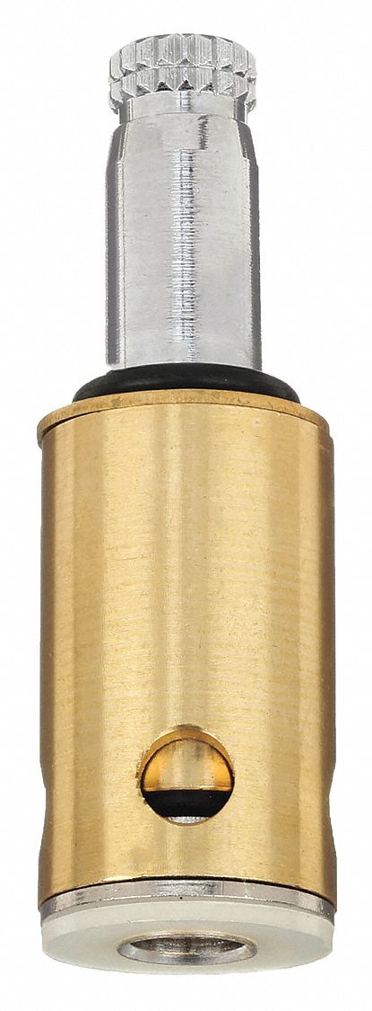 Stem: For Kohler Brass Plunger Series, Use with Hot Water, Brass, Compression, (1) Hot Stem