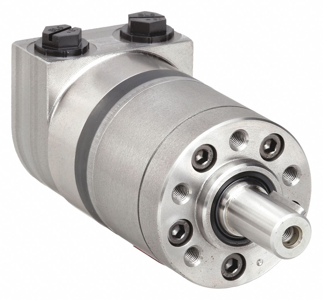 Hydraulic Motor: J Series, 5-Bolt, 1/4"-28 UNF, 0.8 cu in/rev, 1, 575 RPM Max. RPM, 2030 psi