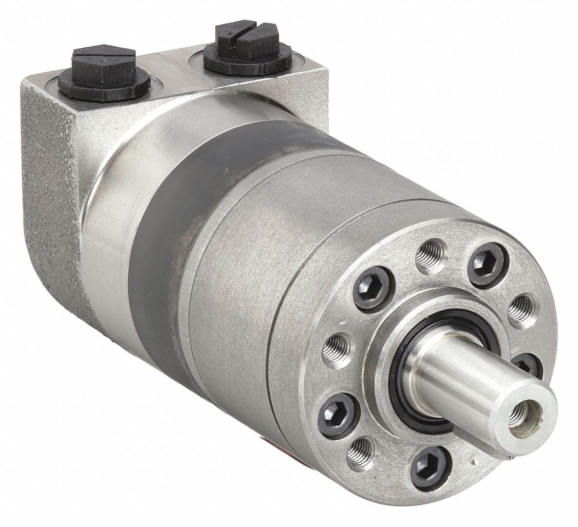 Hydraulic Motor: J Series, 5-Bolt, 1/4"-28 UNF, 1.9 cu in/rev, 650 RPM Max. RPM, 1750 psi