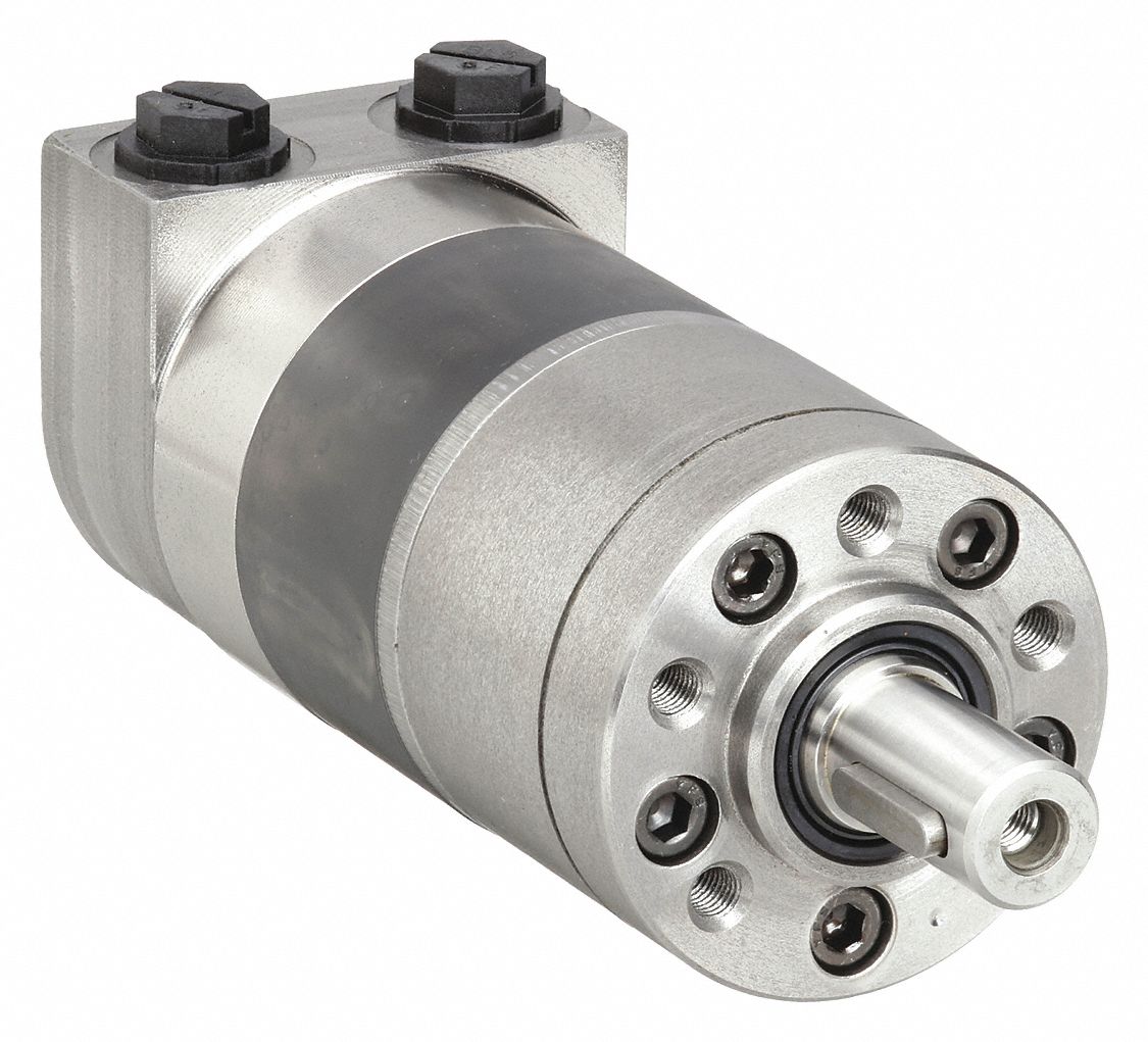 Hydraulic Motor: J Series, 5-Bolt, 1/4"-28 UNF, 3.0 cu in/rev, 393 RPM Max. RPM, 1400 psi