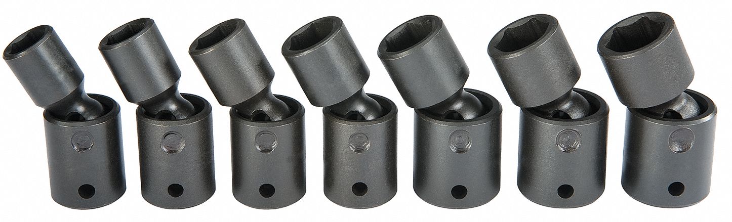 SET DOUILLE 7PC 1/2DR MM UNV 6PT