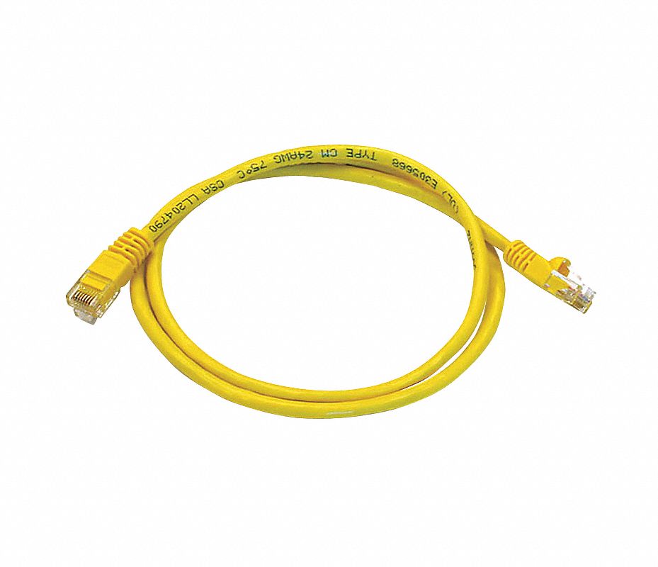 MONOPRICE Cable 5e, 3.0 pies, RJ45, RJ45, Color Amarillo Cables de Conexión de Voz y