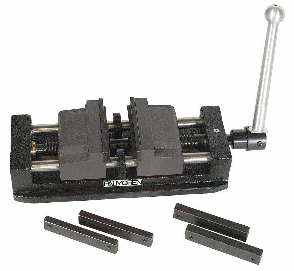 PALMGREN Machine Vise, Self Centering, 4 in Jaw Opening (In.), 4 in Jaw