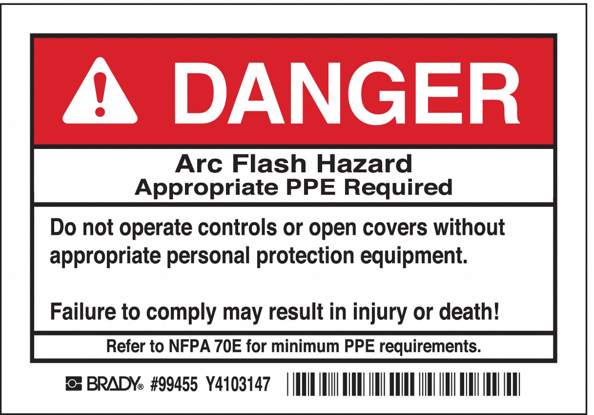Nfpa 70e arc flash label requirements