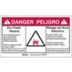 Danger/Peligro: Arc Flash Hazard Do Not Operate Controls Or Open Covers Without Appropriate Personal Protection Equipment Signs