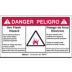 Danger/Peligro: Arc Flash Hazard Do Not Operate Controls Or Open Covers Without Appropriate Personal Protection Equipment Signs