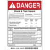 Danger: Shock & Flash Hazard Nominal System Voltage ___ Vac Shock Hazard When _________ Signs