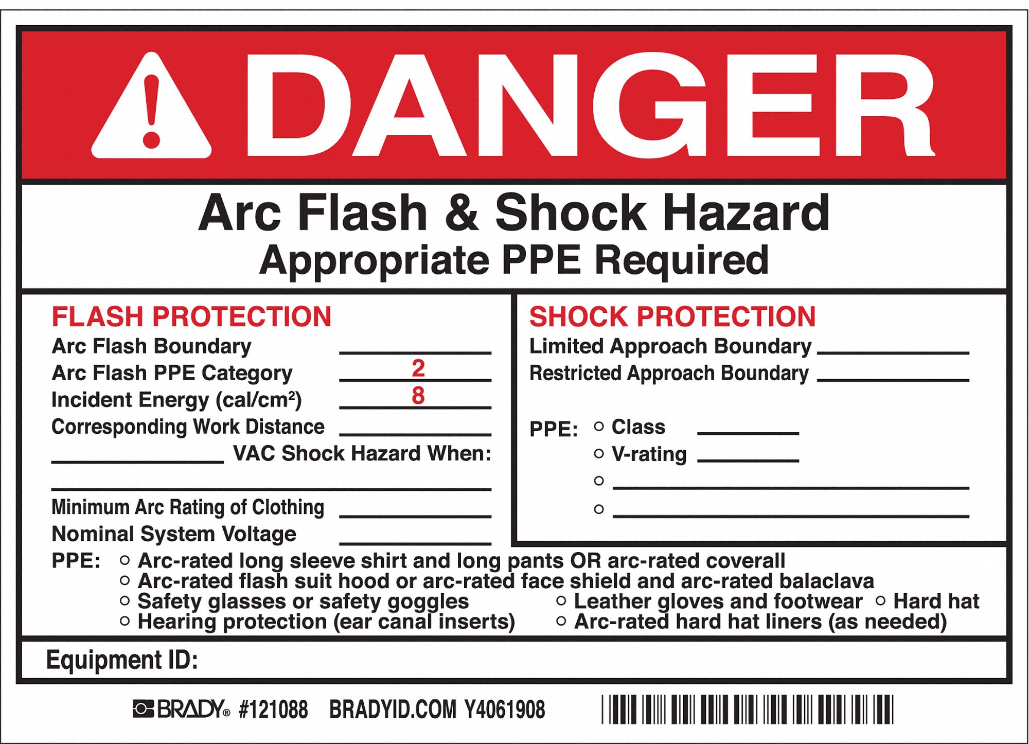 Permanent Adhesive Label: Vinyl, Adhesive Sign Mounting, 5 in x 7 in Nominal Sign Size, 5 PK